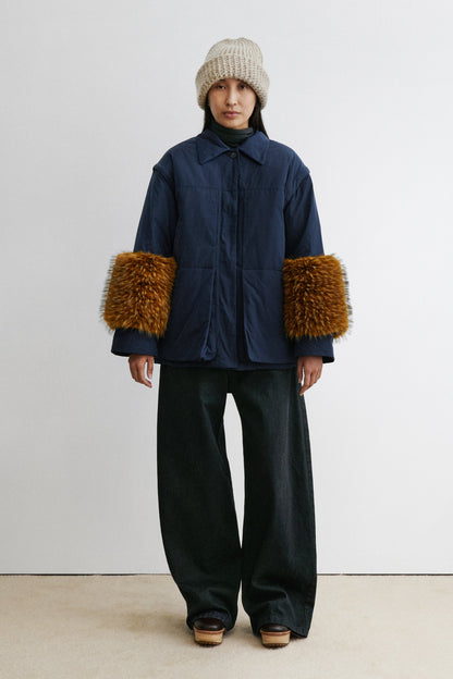 Muff Coat Navy - Rachel Comey