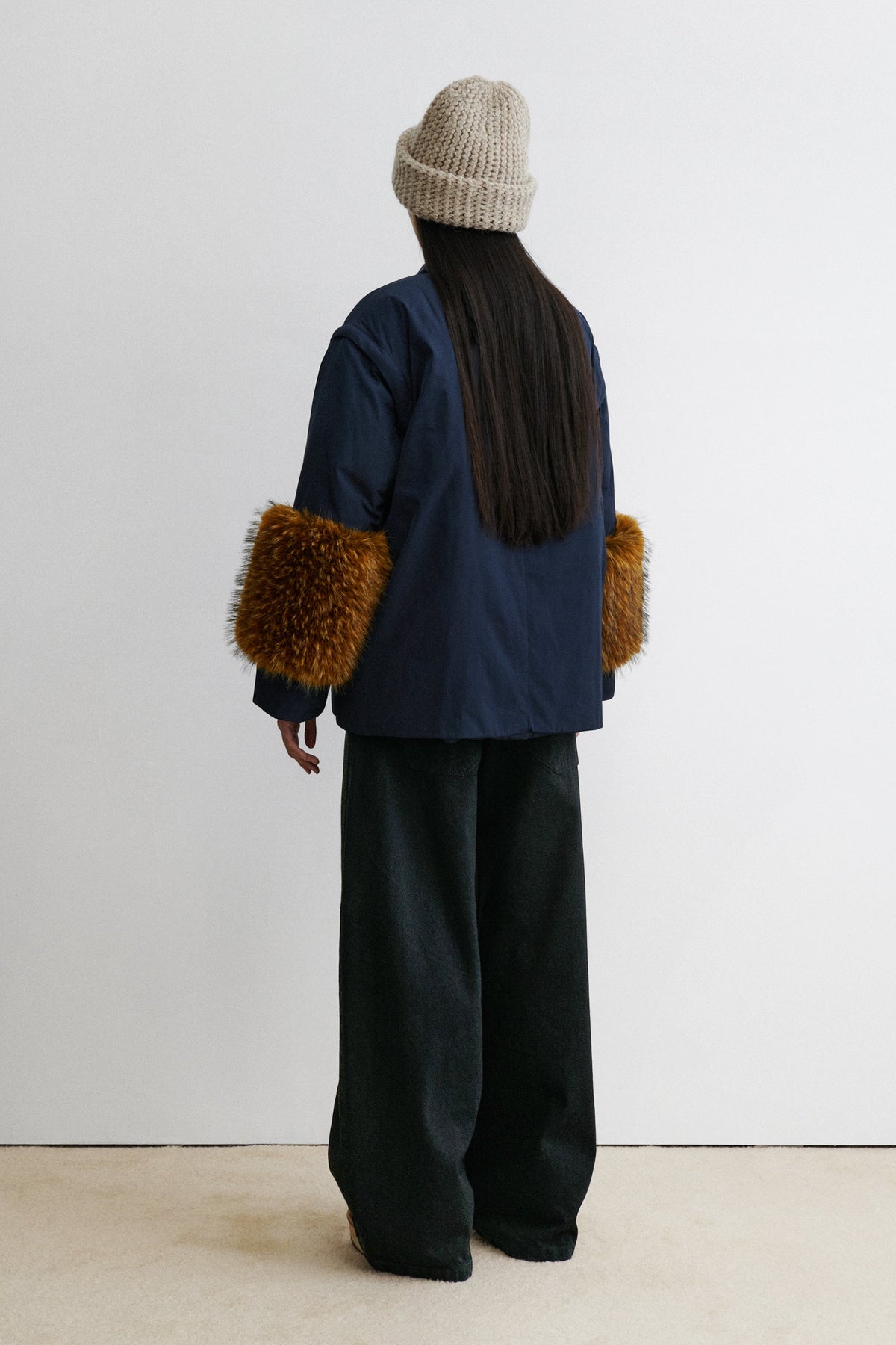 Muff Coat Navy - Rachel Comey
