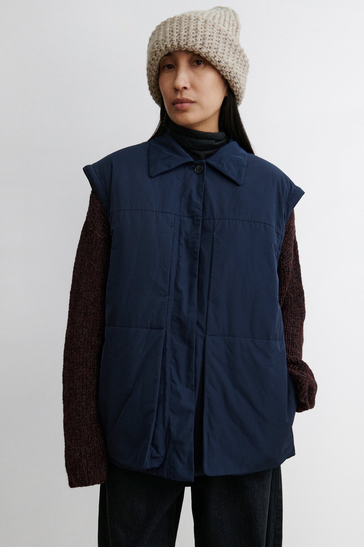Muff Coat Navy - Rachel Comey