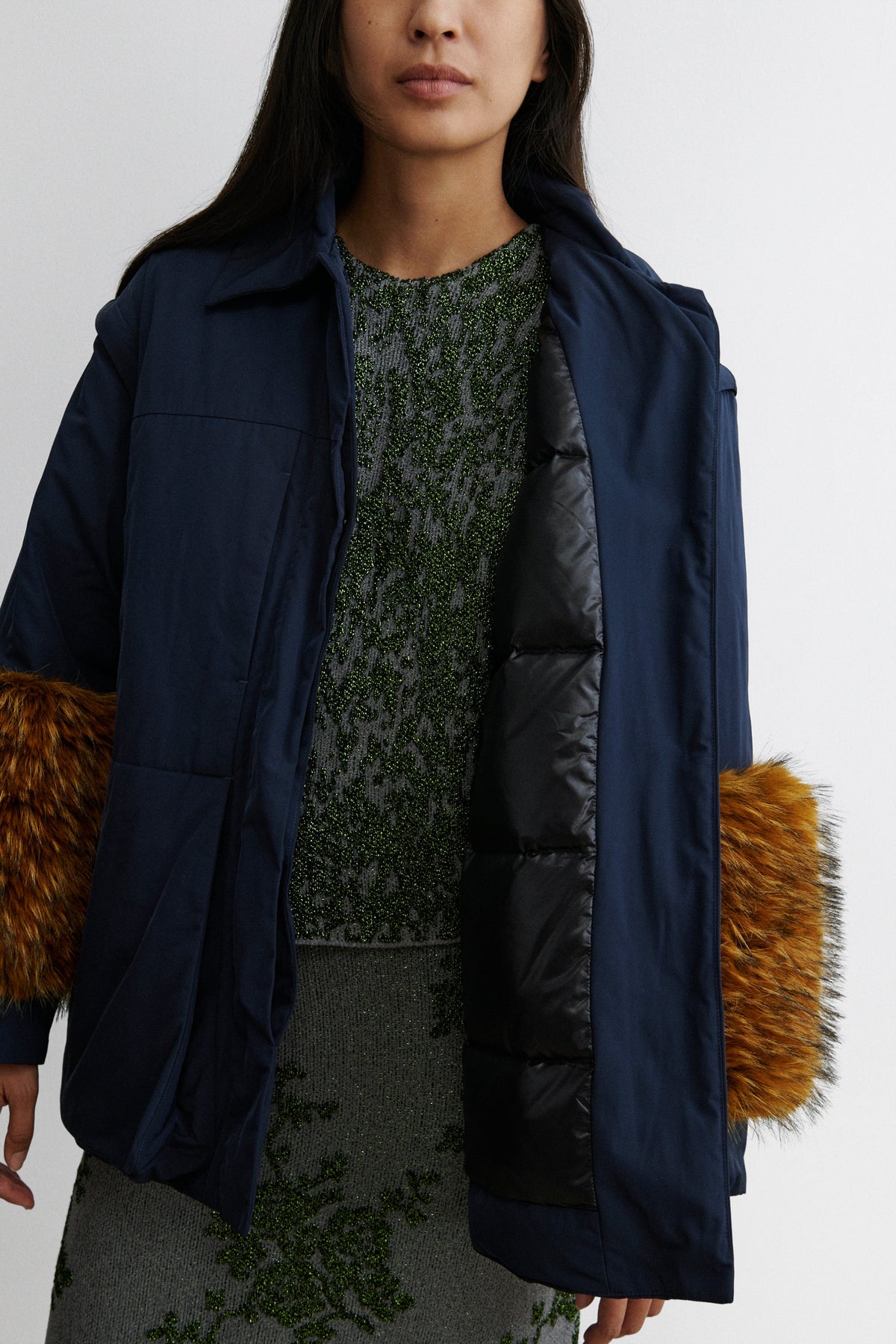 Muff Coat Navy - Rachel Comey