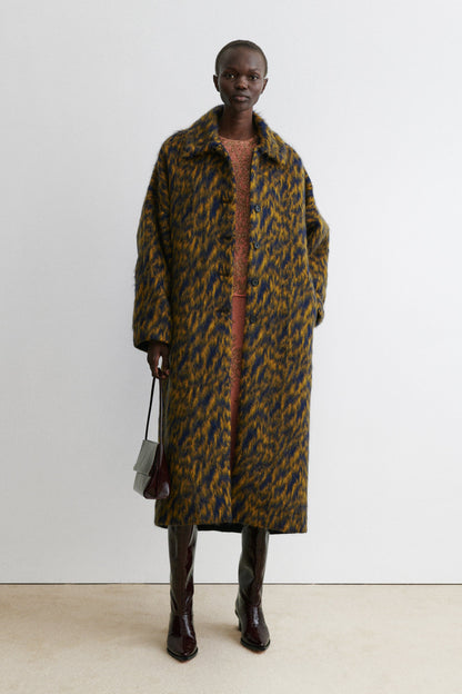 Loyle Coat Blue Ochre - Rachel Comey