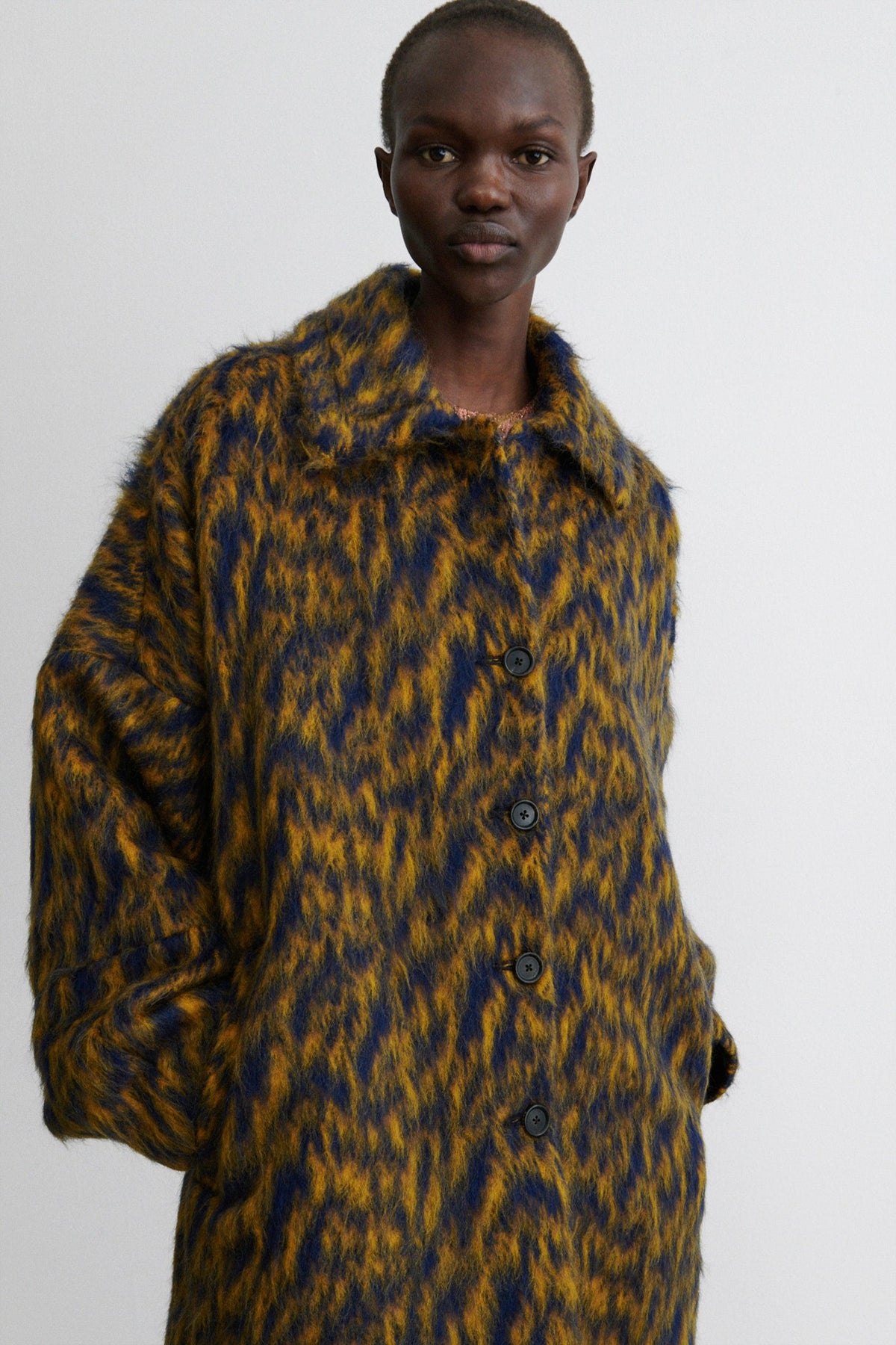 Loyle Coat Blue Ochre - Rachel Comey