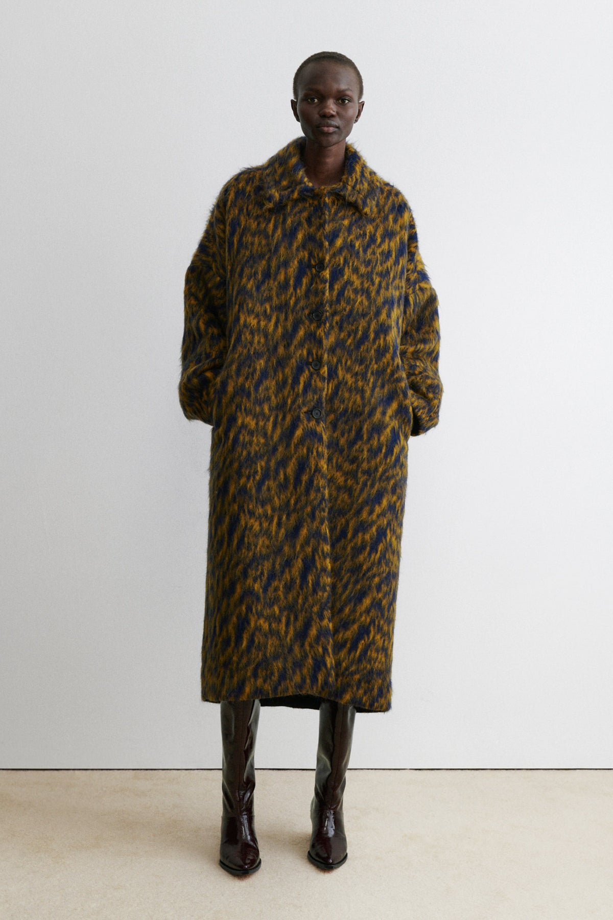 Loyle Coat Blue Ochre - Rachel Comey