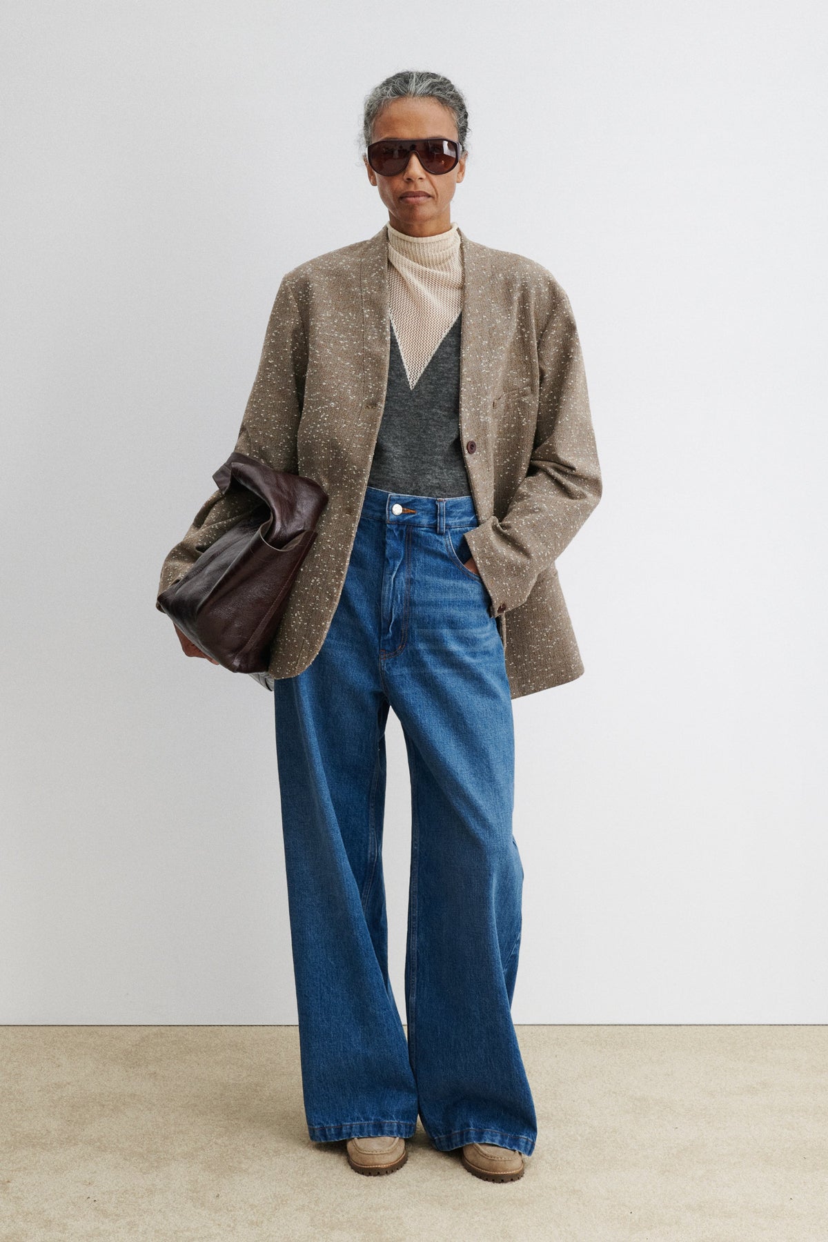 Baseball Blazer Brown Herringbone - Rachel Comey