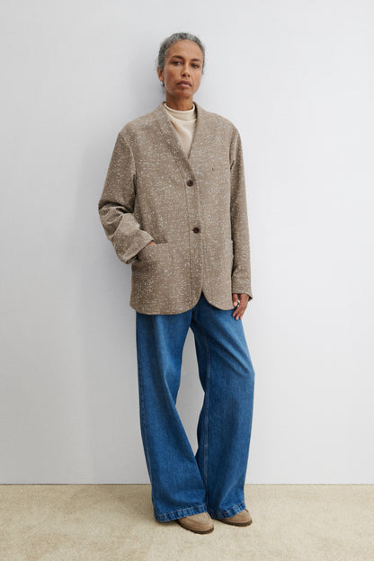 Baseball Blazer Brown Herringbone - Rachel Comey