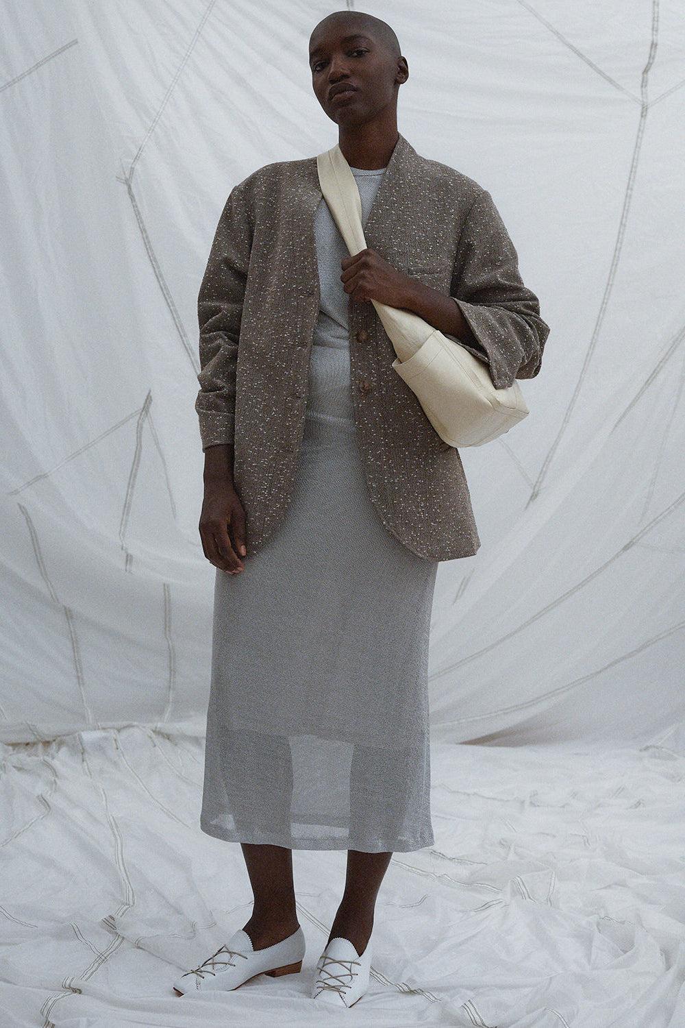 Baseball Blazer Brown Herringbone - Rachel Comey