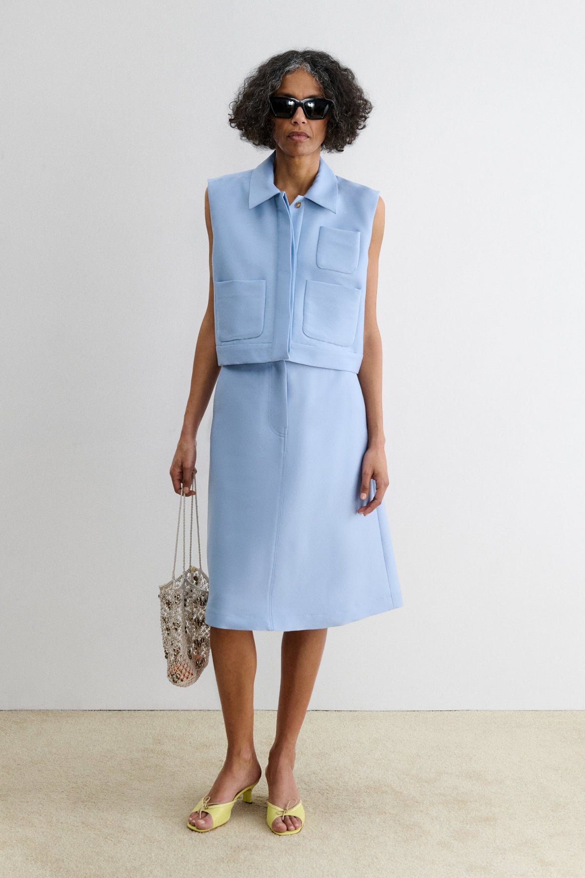 Hanley Vest Sky Blue - Rachel Comey