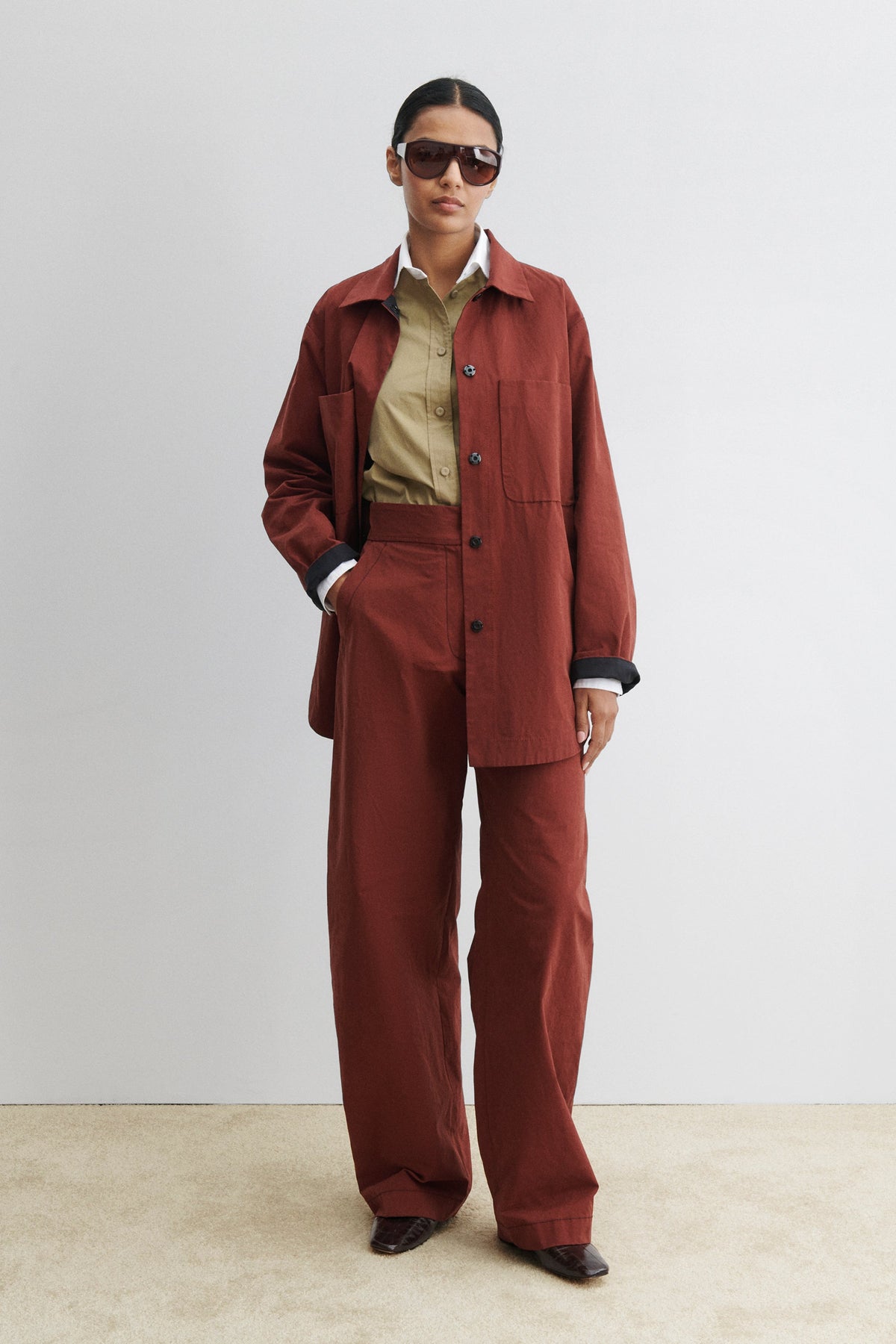 Irvine Shirt Garnet - Rachel Comey