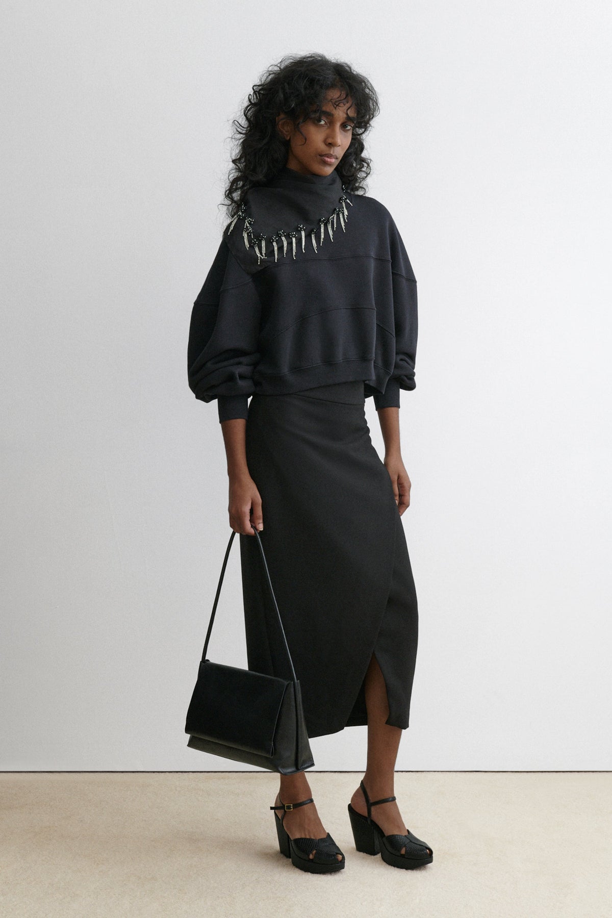 Orb Sweatshirt Charcoal - Rachel Comey