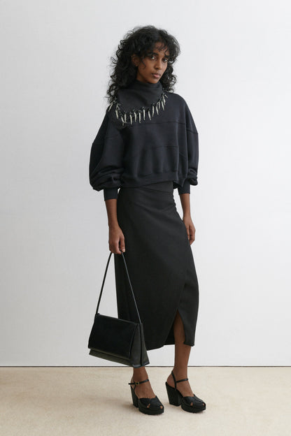 Orb Sweatshirt Charcoal - Rachel Comey