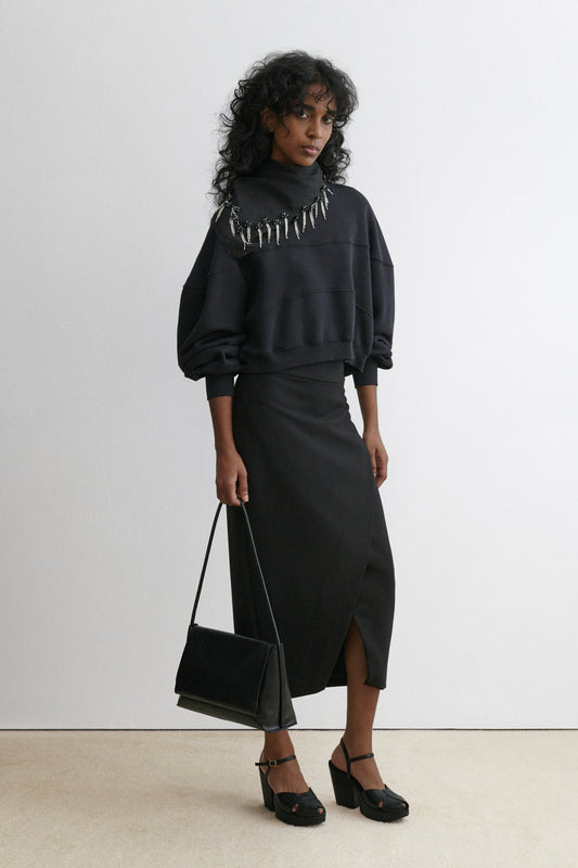Orb Sweatshirt Charcoal - Rachel Comey