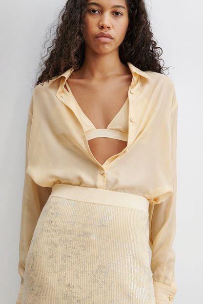 Kuzner Skirt Sand-Silver - Rachel Comey