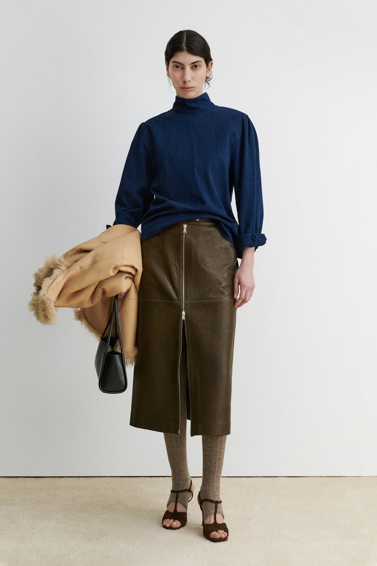 Bristol Skirt Chocolate - Rachel Comey