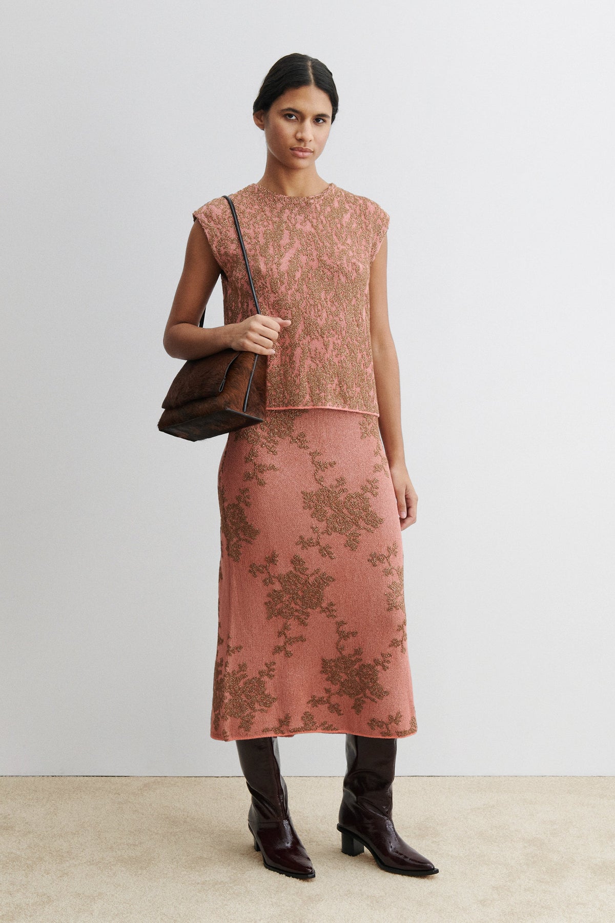 Broccada Skirt Dove-Green - Rachel Comey