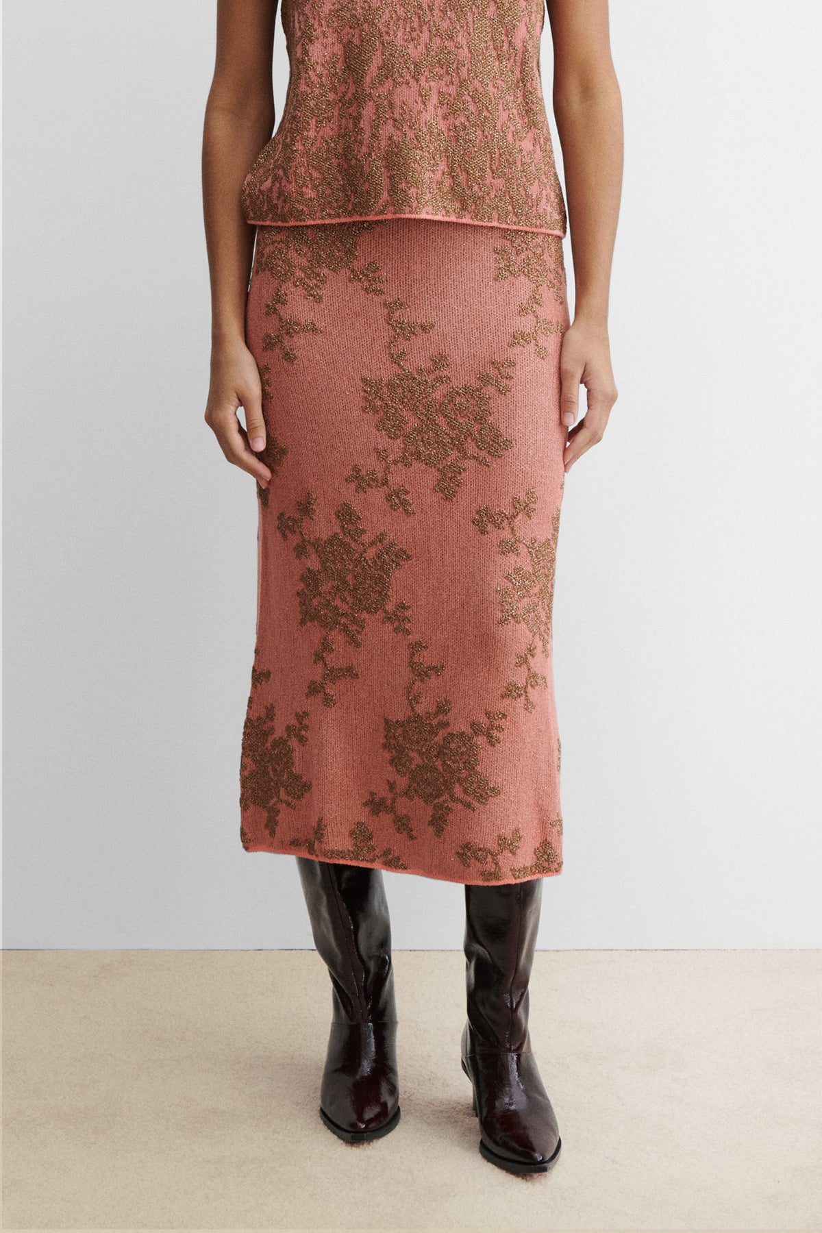 Broccada Skirt Dove-Green - Rachel Comey