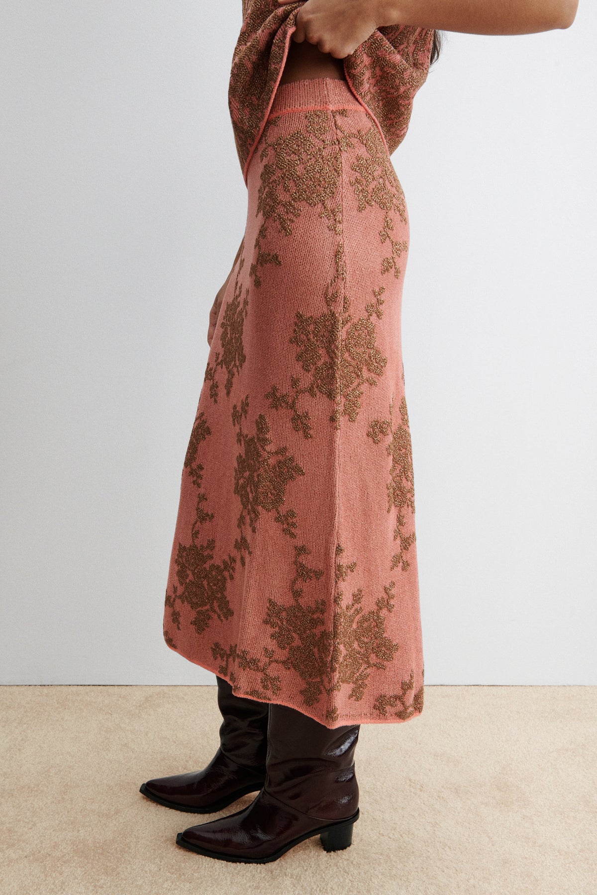 Broccada Skirt Dove-Green - Rachel Comey