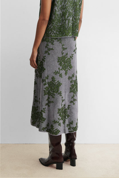 Broccada Skirt Dove-Green - Rachel Comey