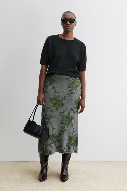 Broccada Skirt Dove-Green - Rachel Comey