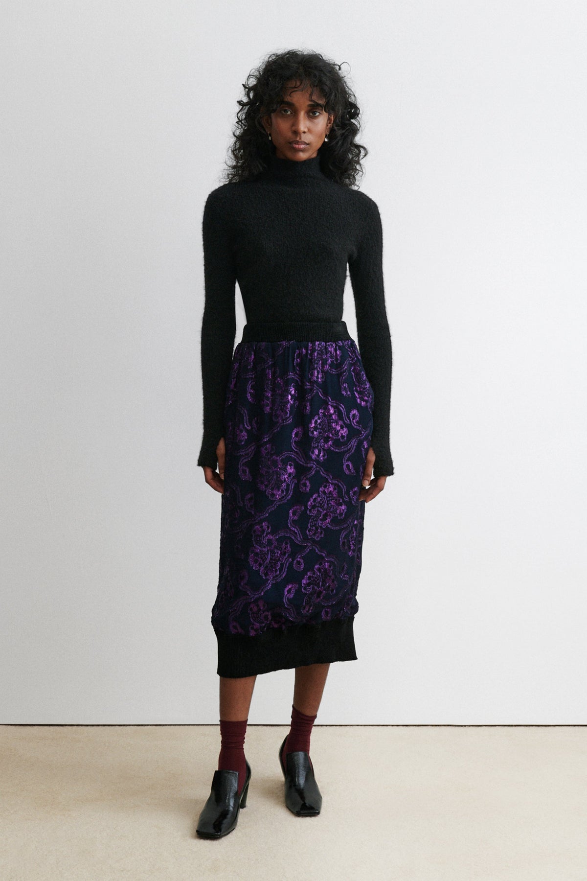 Vine Skirt Midnight Purple - Rachel Comey