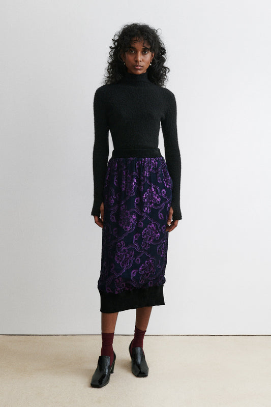Vine Skirt Midnight Purple - Rachel Comey