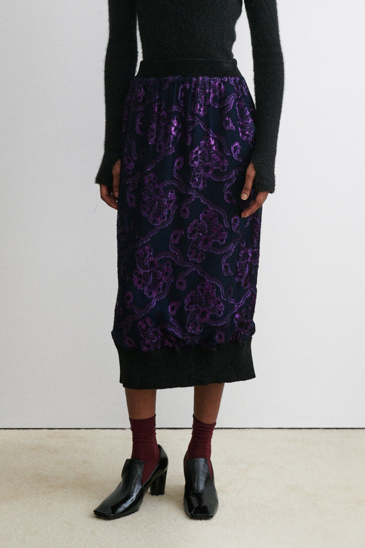 Vine Skirt Midnight Purple - Rachel Comey