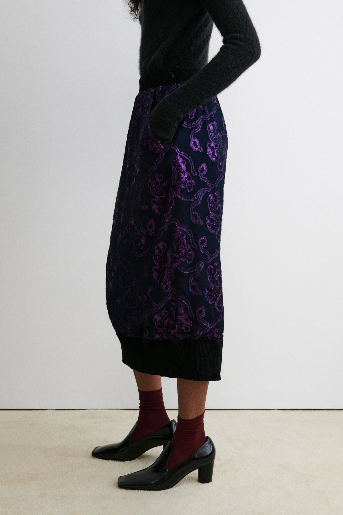 Vine Skirt Midnight Purple - Rachel Comey