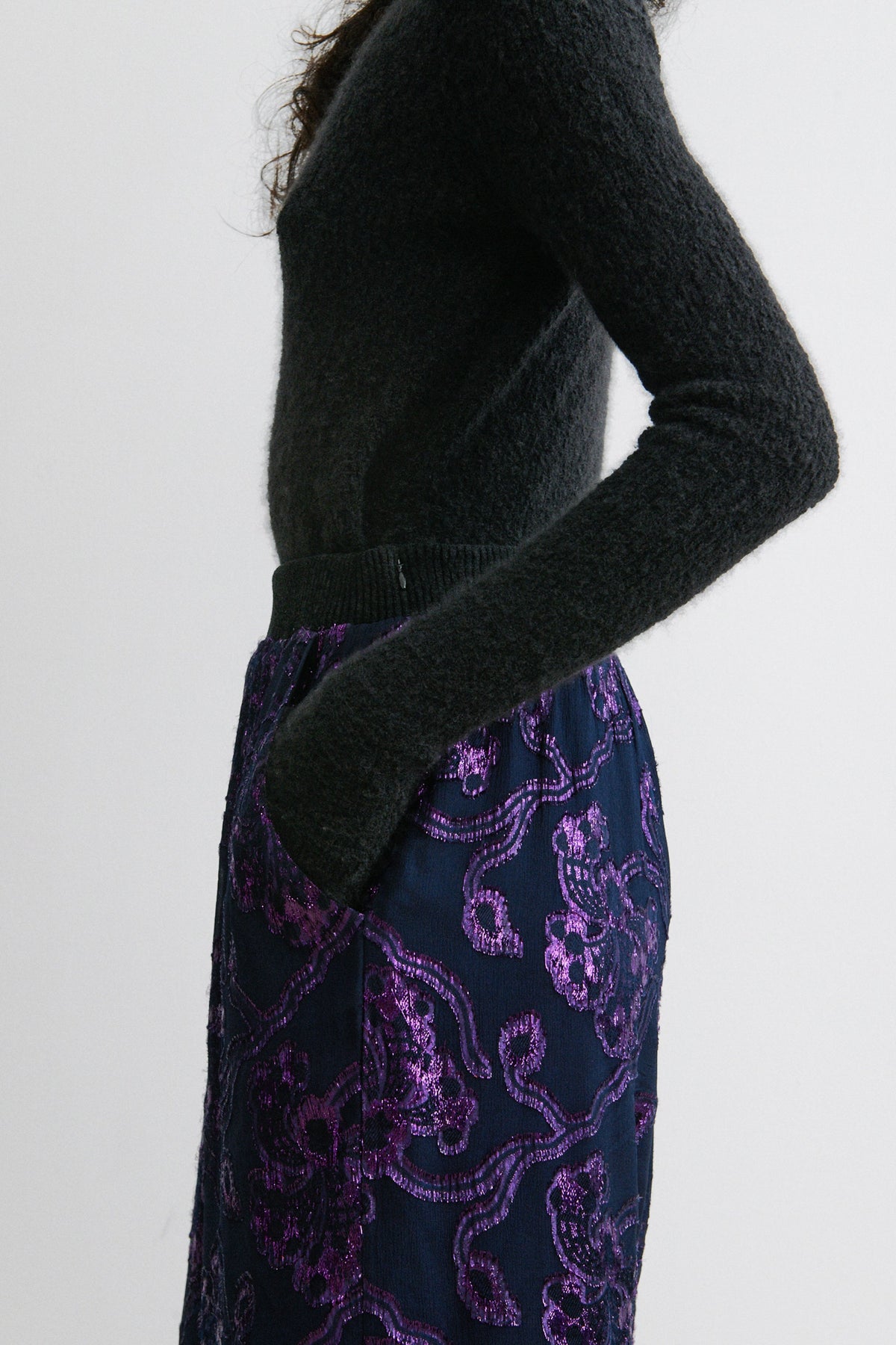 Vine Skirt Midnight Purple - Rachel Comey