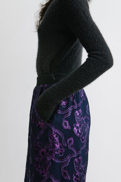 Vine Skirt Midnight Purple - Rachel Comey