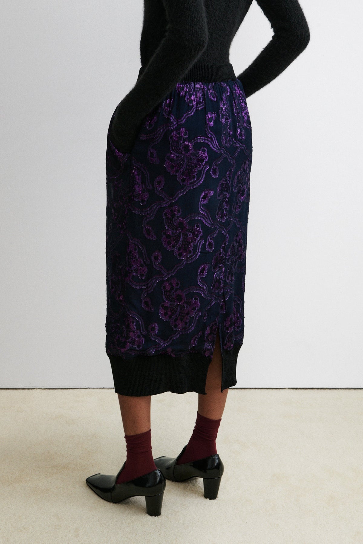 Vine Skirt Midnight Purple - Rachel Comey