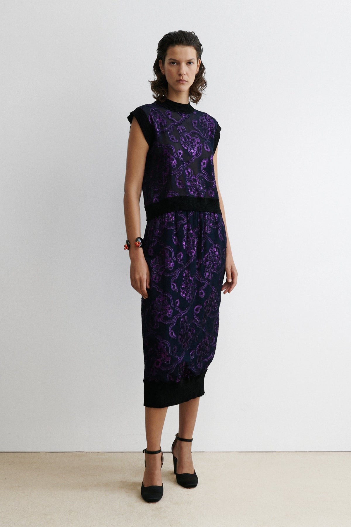 Vine Skirt Midnight Purple - Rachel Comey