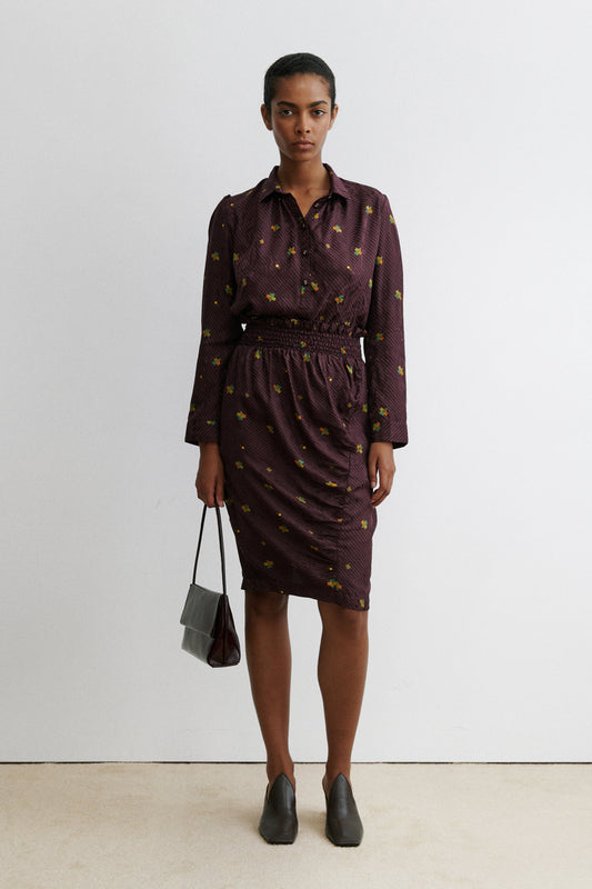 Solly Skirt Bordeaux - Rachel Comey
