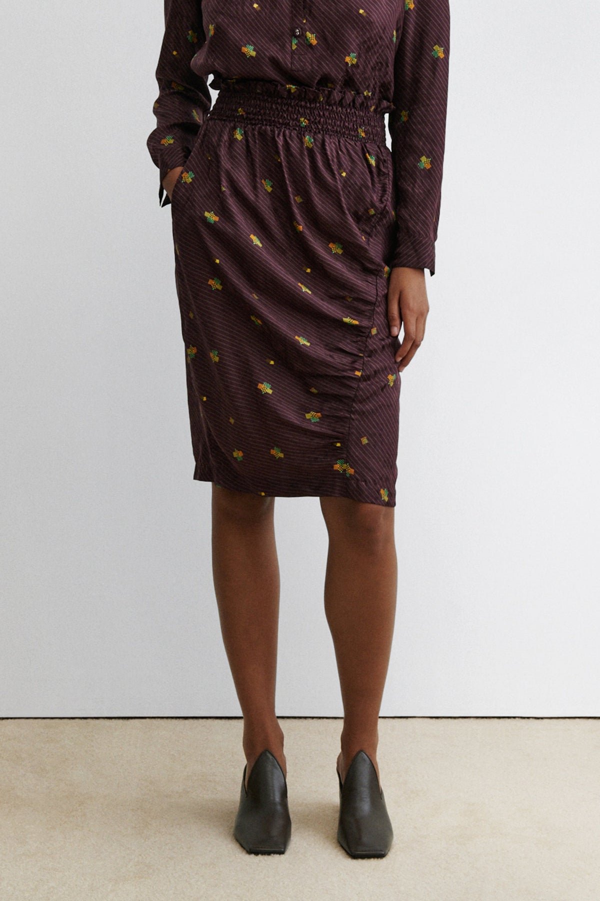 Solly Skirt Bordeaux - Rachel Comey