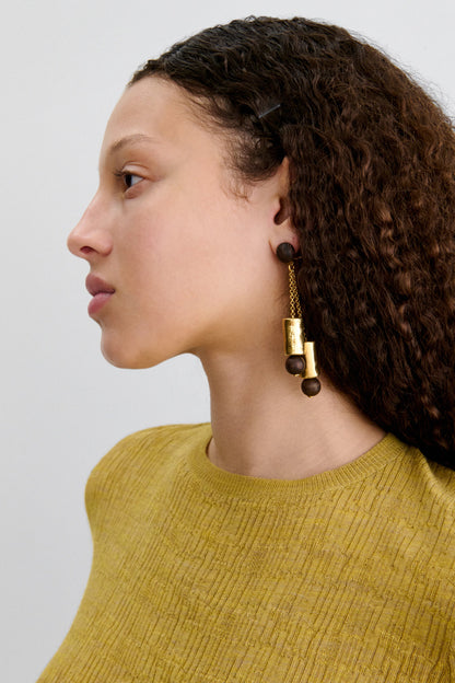 Bambu Earring Vintage Gold - Rachel Comey