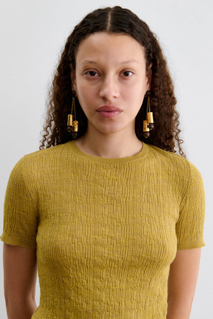 Bambu Earring Vintage Gold - Rachel Comey