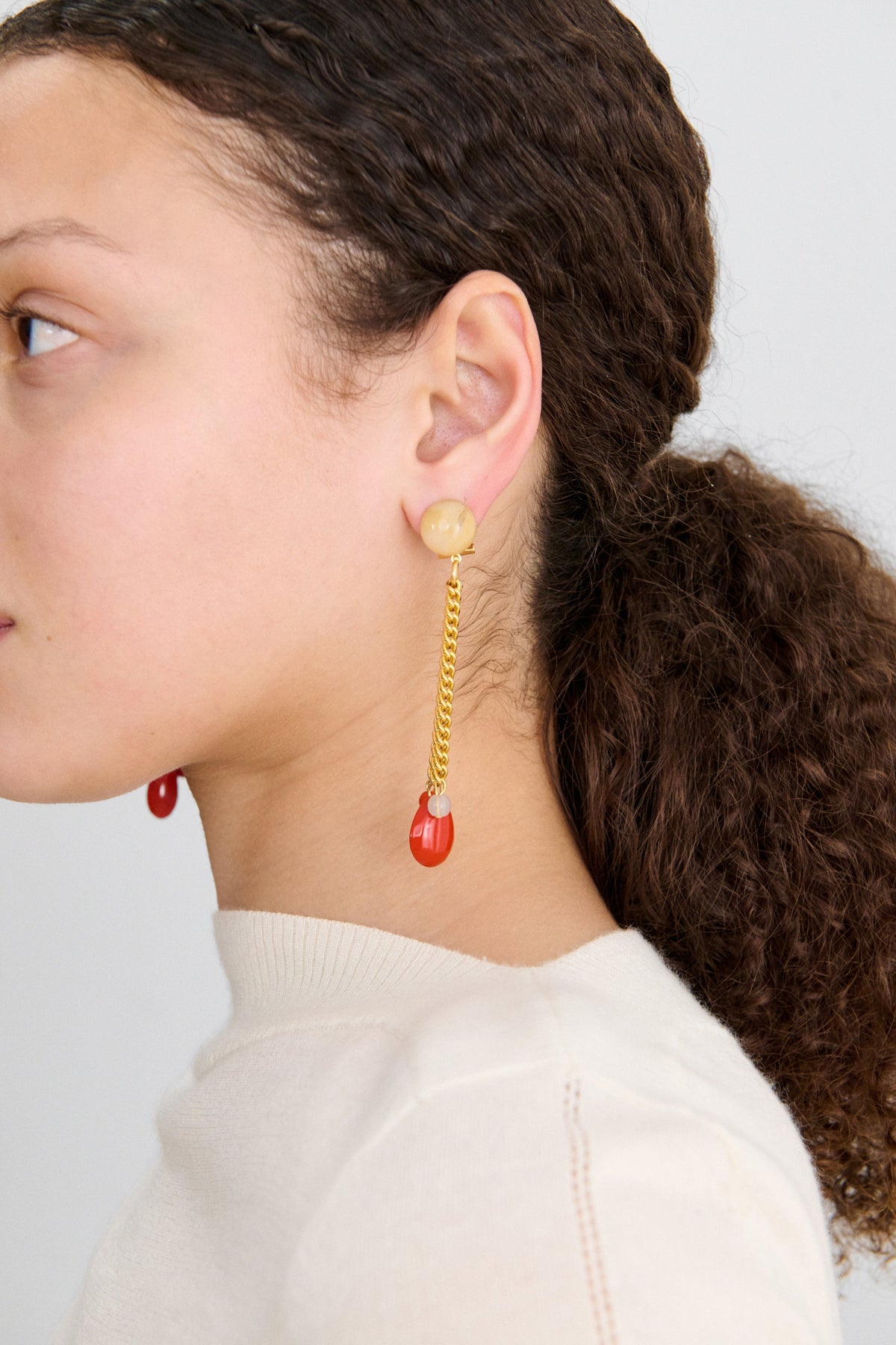Bootes Earrings Cream Multi - Rachel Comey