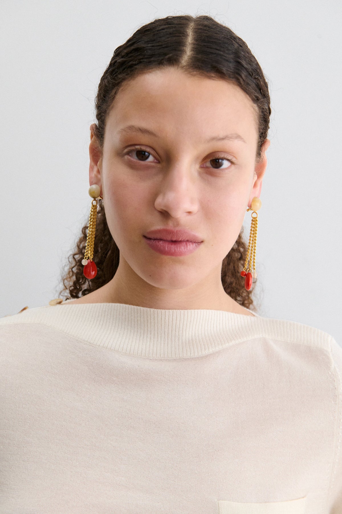 Bootes Earrings Cream Multi - Rachel Comey