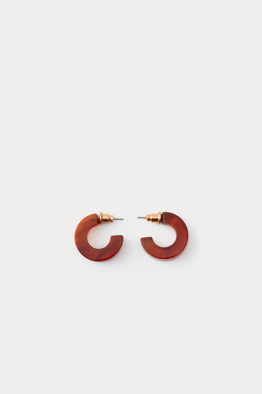 Cuba Earring Dark Tortoise - Rachel Comey