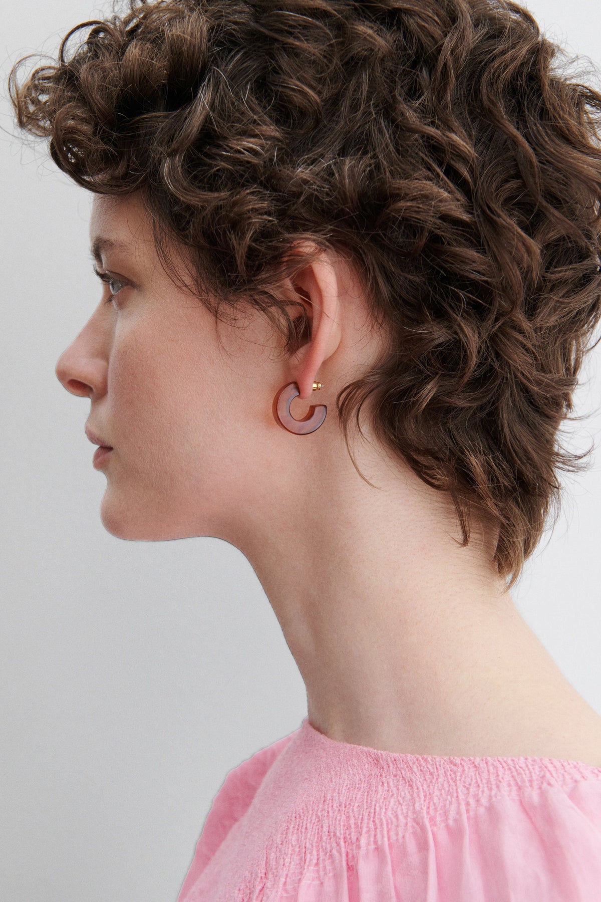 Cuba Earring Dark Tortoise - Rachel Comey