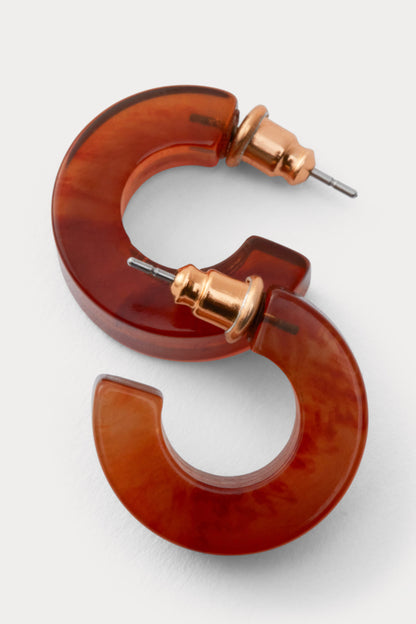 Cuba Earring Dark Tortoise - Rachel Comey