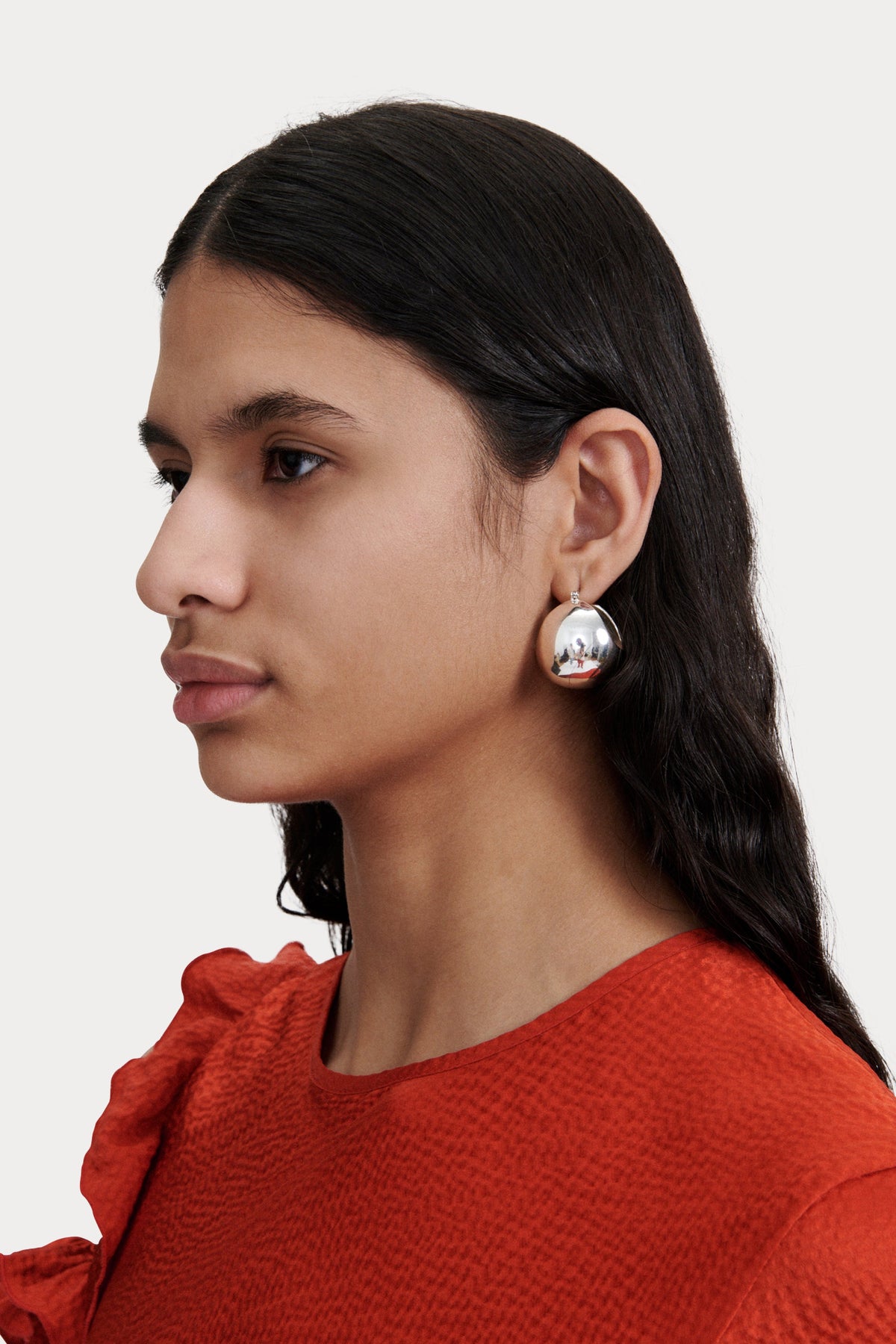 Large Keel Hoop Silver - Rachel Comey