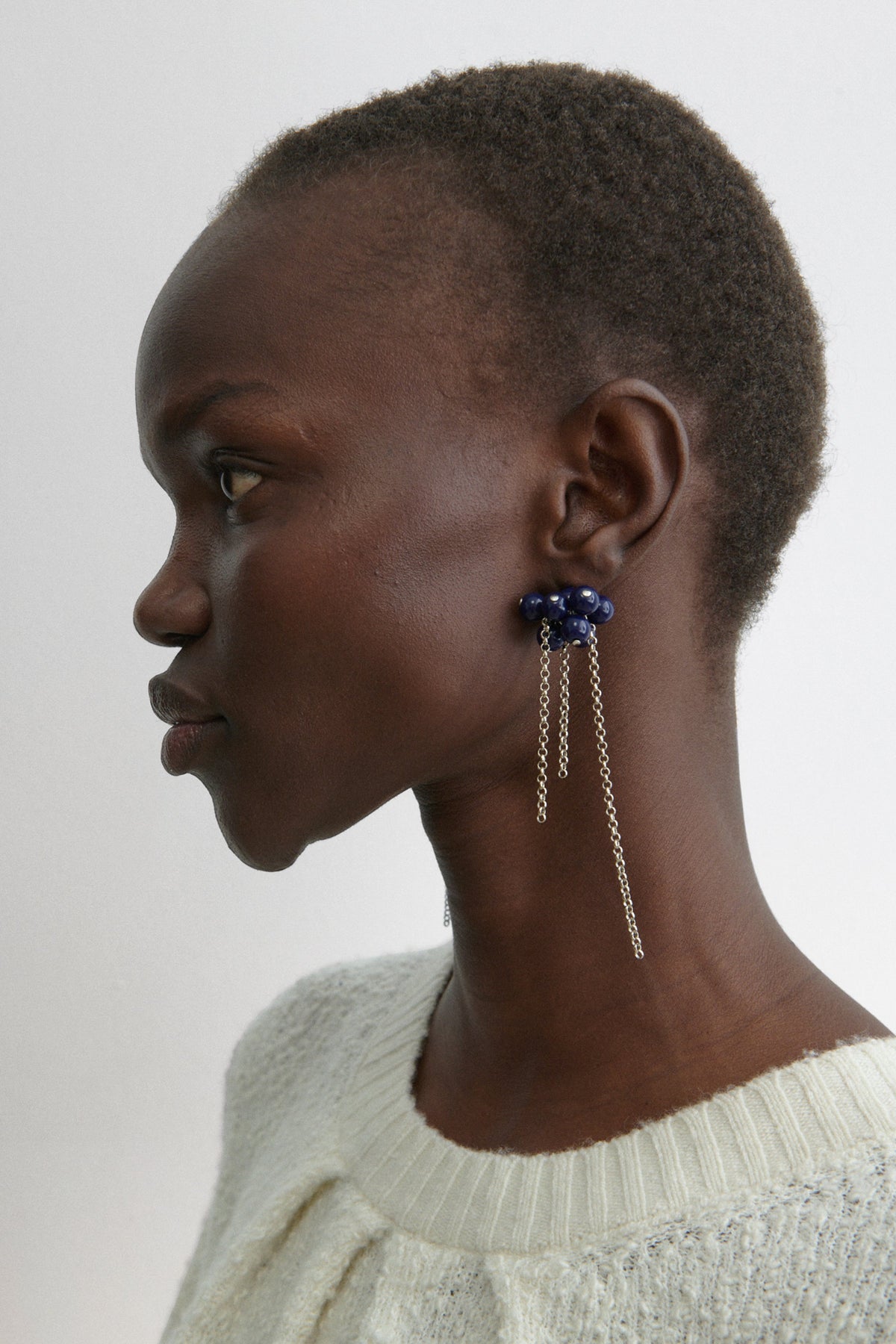 Bauble Mesh Earring Navy - Rachel Comey