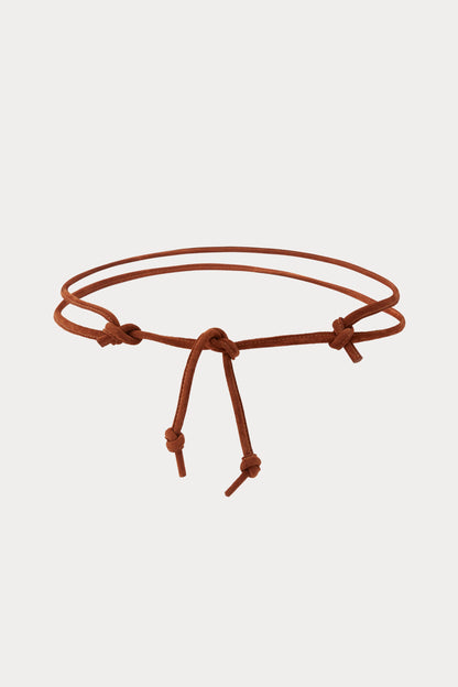 Skinny Tubular Tie Belt Whisky - Rachel Comey