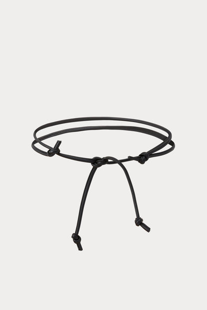 Skinny Tubular Tie Belt Black - Rachel Comey