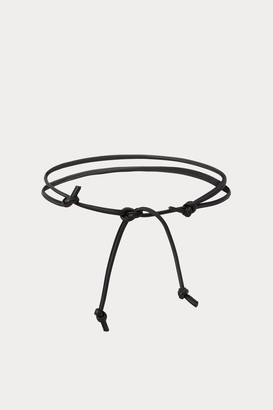 Skinny Tubular Tie Belt Black - Rachel Comey
