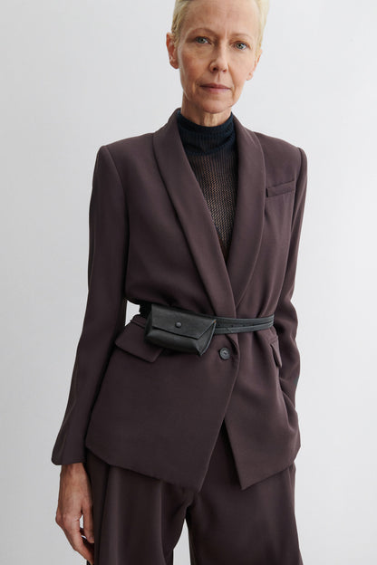 Double Wrap Hamecon Card Slot Belt Black - Rachel Comey