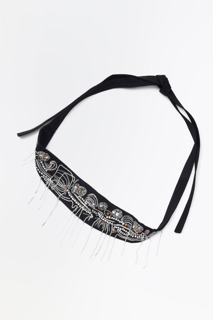 Embroidered Toga Belt Black - Rachel Comey