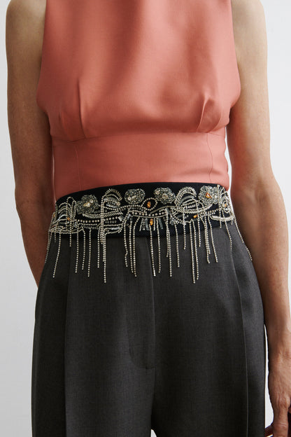 Embroidered Toga Belt Black - Rachel Comey