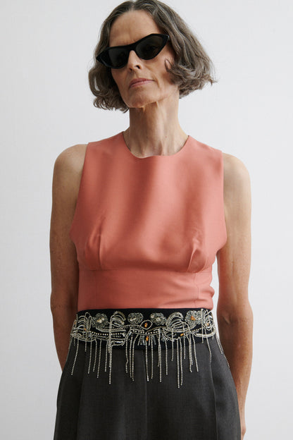 Embroidered Toga Belt Black - Rachel Comey