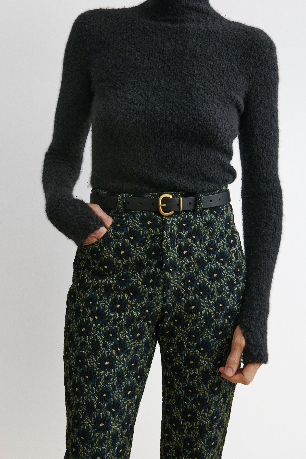 Thin Estate Belt Black\/Gold - Rachel Comey