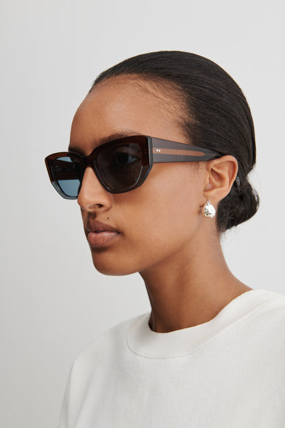 Keet Sunglasses Blue Brown - Rachel Comey
